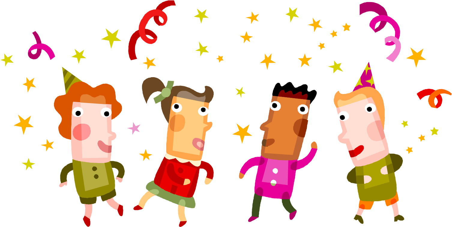 Dancing Family Cliparts - Kids Party Clip Art (1509x769), Png Download