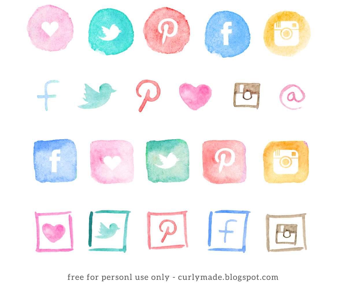 Download Social Media Logos 48 Free Icons Svg Eps Psd Png Files Social Social Media Icons Watercolor Png Png Image With No Background Pngkey Com