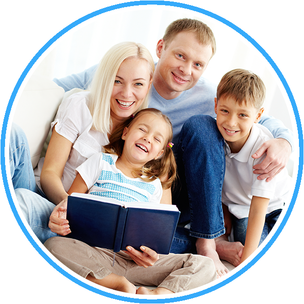 Happy Family Reading A Book Dentist Glen Waverley - Yuntab Y1 Bluetooth Smartwatch Touch Screen For Ios (600x600), Png Download