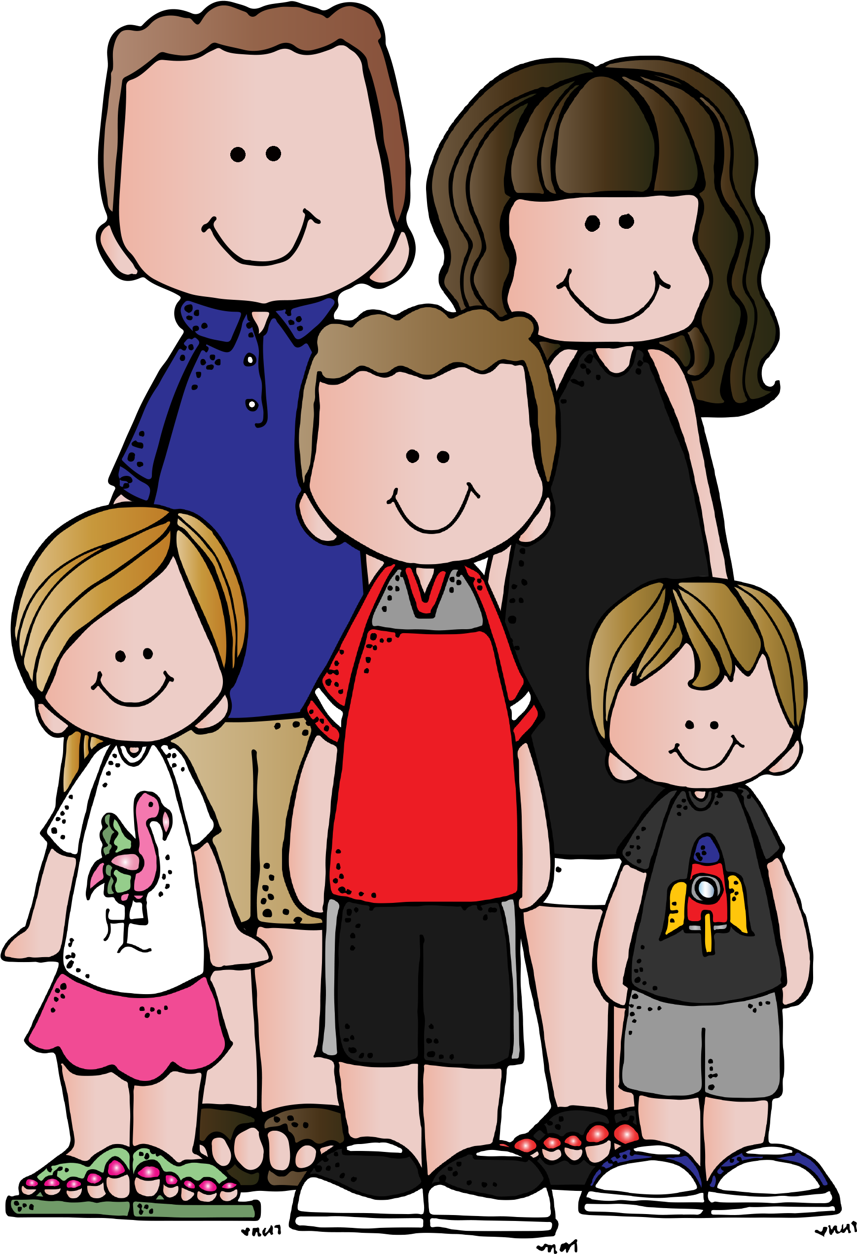 Football Clipart Family - Melonheadz Family (1739x2551), Png Download