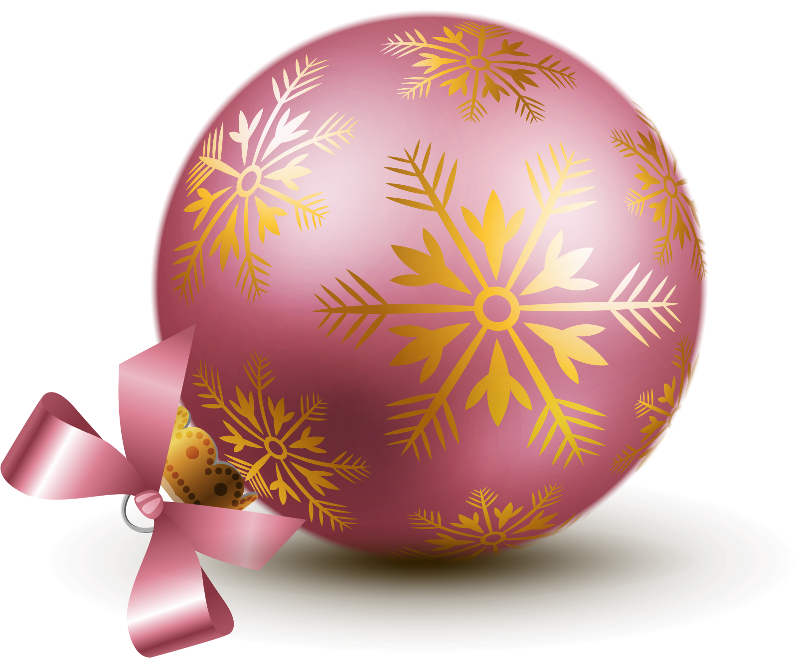 Clip - Pink Christmas Ornament Png (1635x1416), Png Download