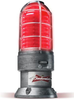Budweiser Red Lights - Lumiere De But Budweiser (379x443), Png Download