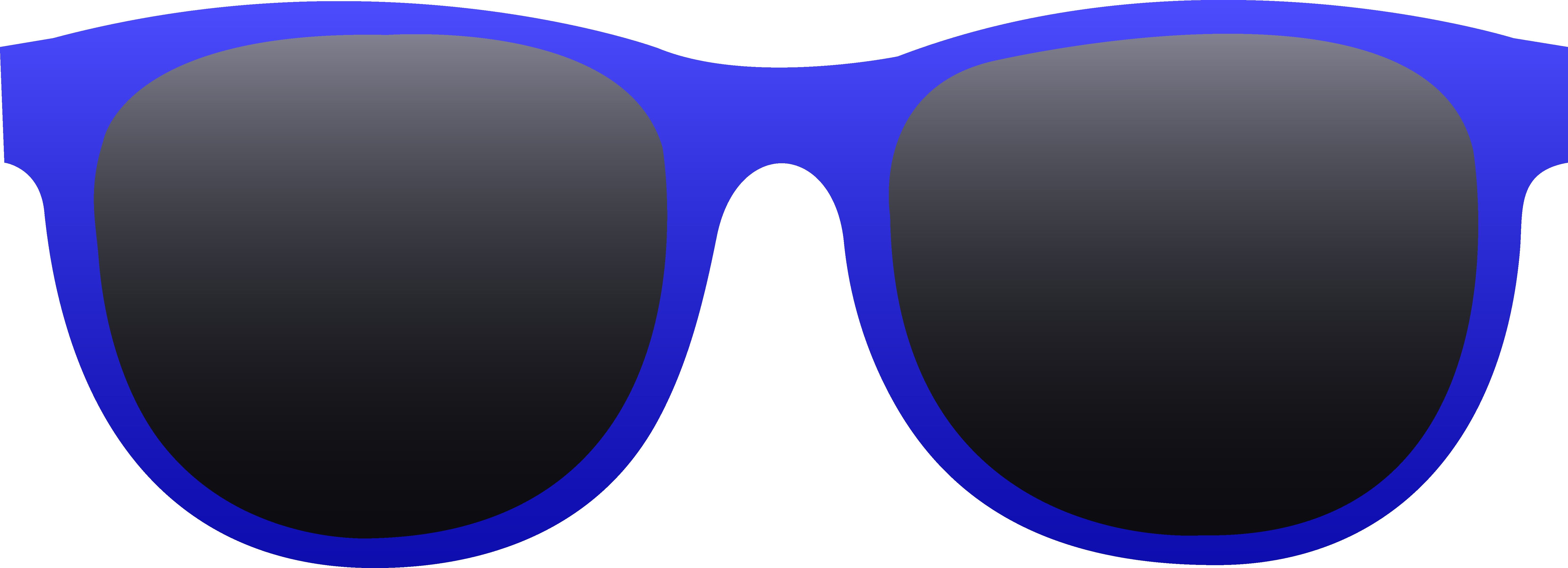 Neon Sunglasses Png - Blue Sunglasses Clipart (6638x2404), Png Download