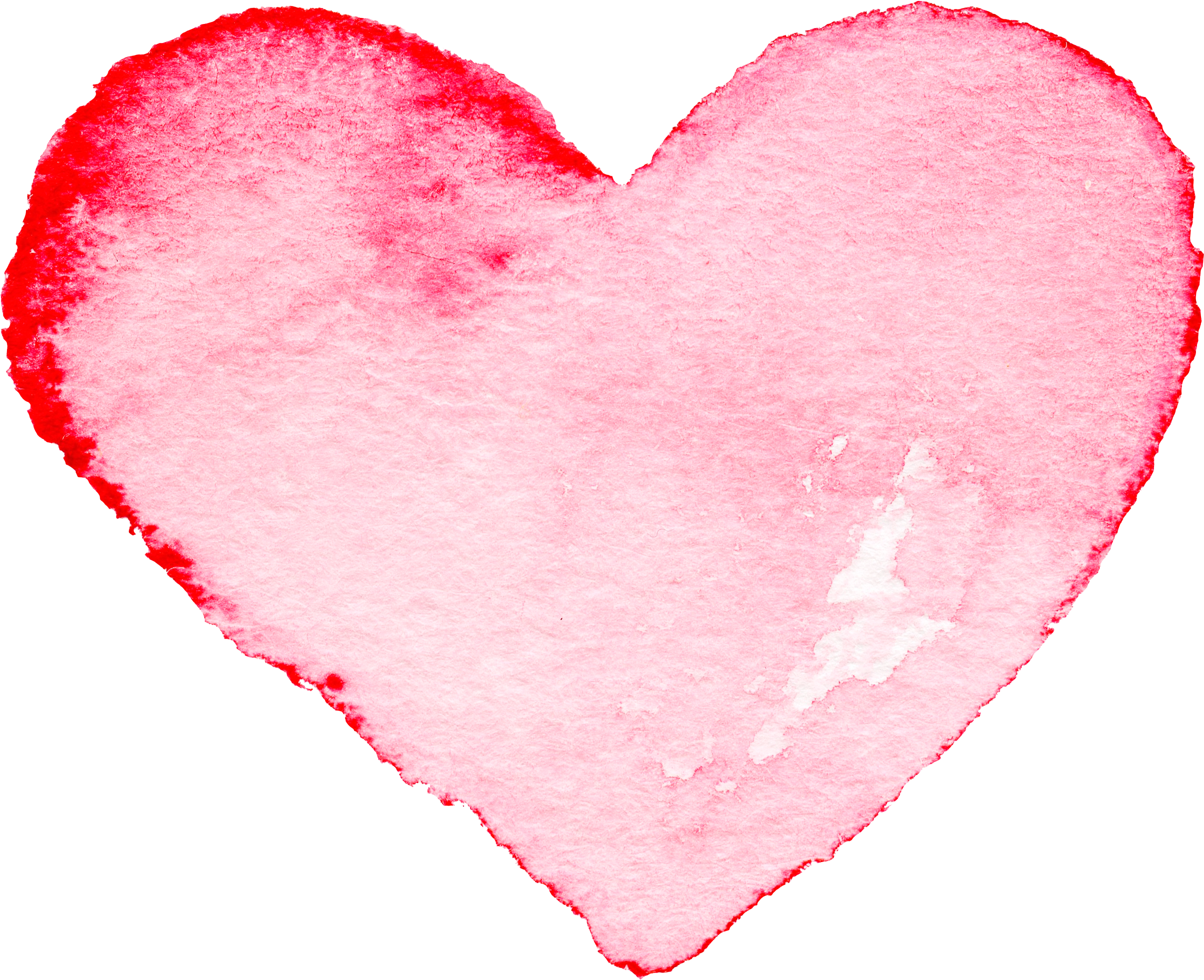 Watercolor Painting Heart - Pink Watercolor Heart Png (2499x2027), Png Download