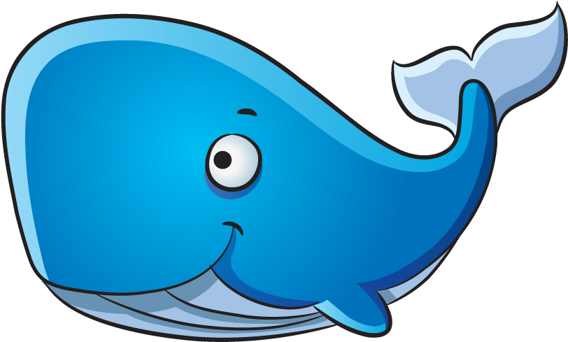 Blue Drawing Pineapple - Whale Cartoon Png (956x742), Png Download