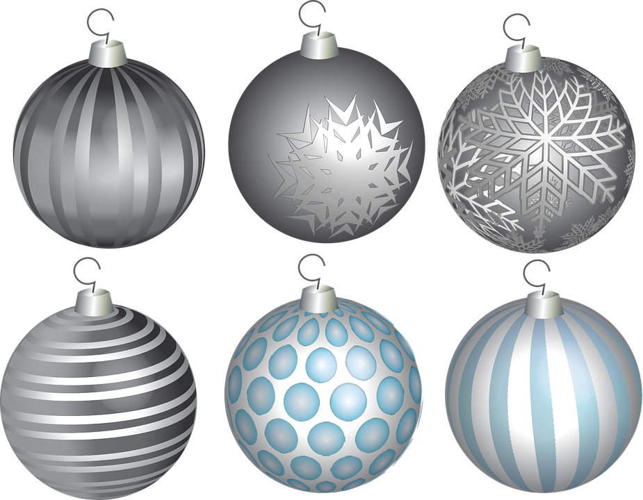 Christmas, Holiday, Ball, Tree, Ornament, Winter, Xmas - Bola De Natal Prata Png (925x720), Png Download