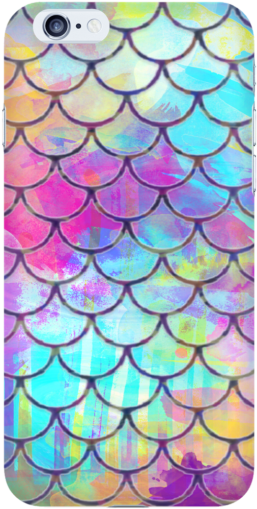 Watercolor Mermaid Scales Phone Case (1024x1024), Png Download
