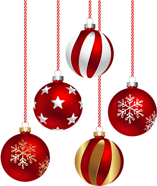 Holiday Ornament Png - Christmas Red Balls Png (517x600), Png Download