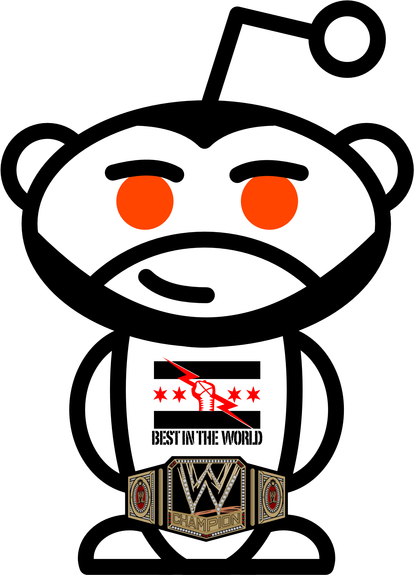 Cm Punk Reddit Logo Made For Arbitrary Day - Reddit Vs Facebook (2048x2048), Png Download