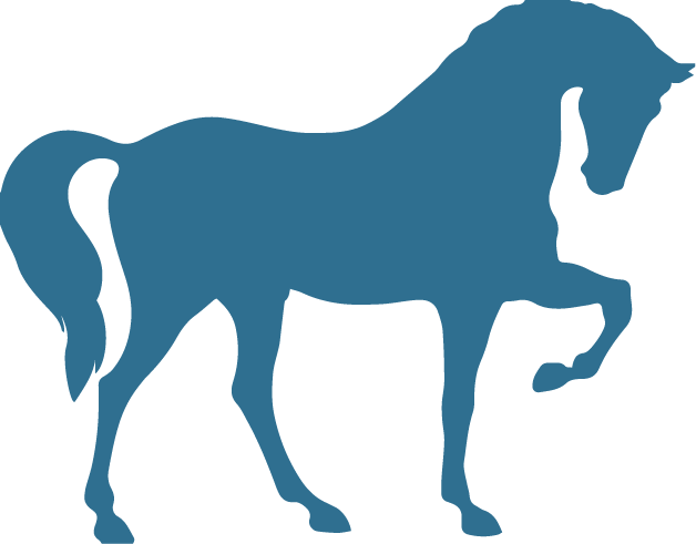 Horse - Silueta De Caballo Parado (628x491), Png Download