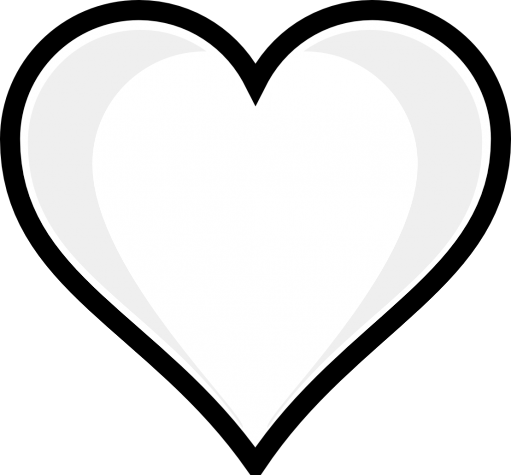 Heart Black And White Heart Clipart Black And White - Croatia (999x928), Png Download