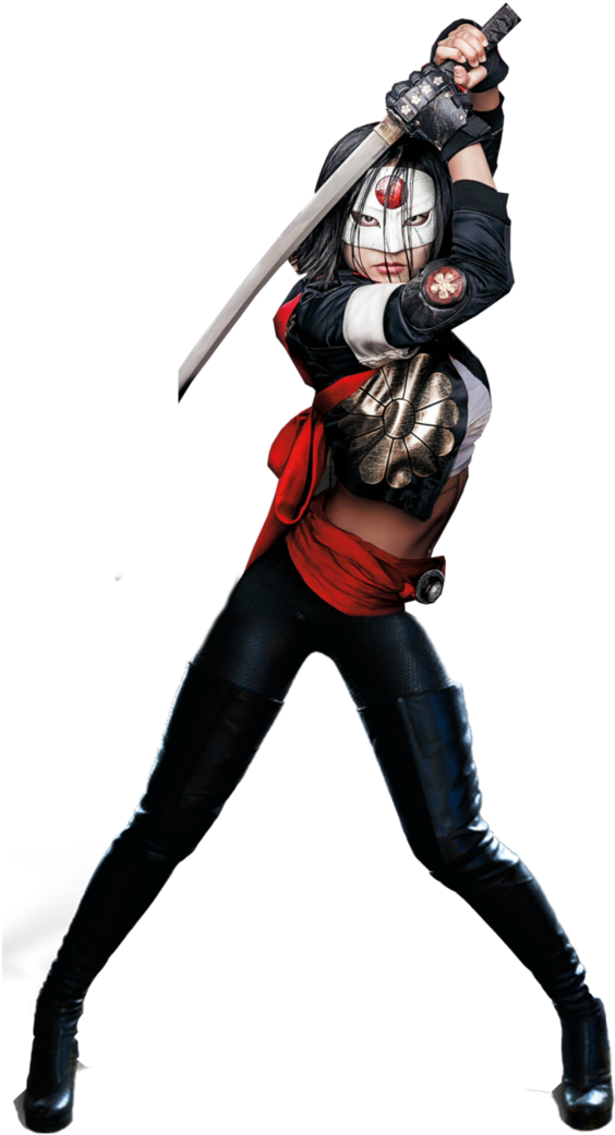 Png Esquadrão Suicida - Ezcosplay Dc Comic Suicide Squad Katana Cosplay Mask (752x1063), Png Download