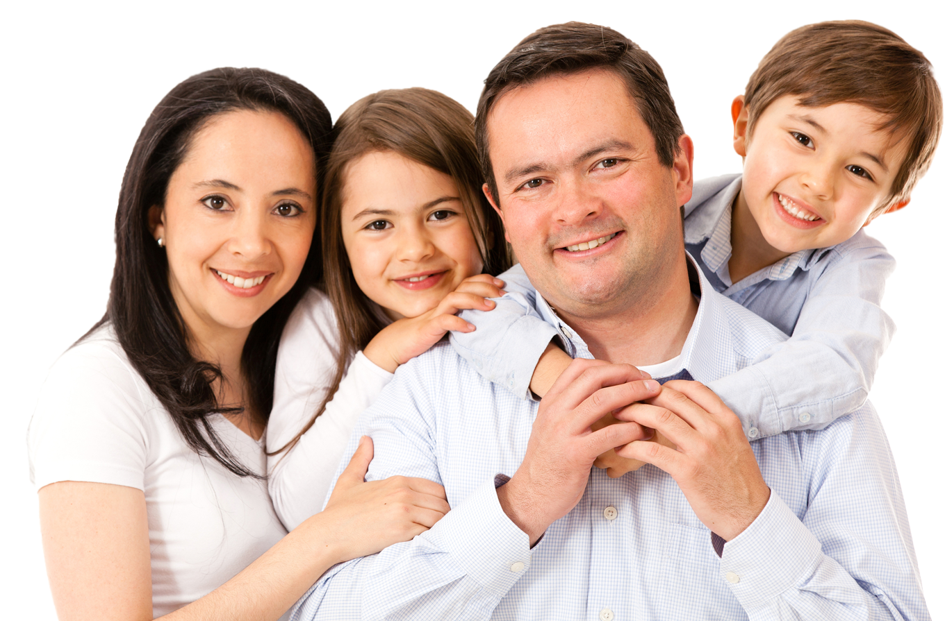 Family Dentist Parent Child - Familia Mexicana Feliz Png (1400x894), Png Download