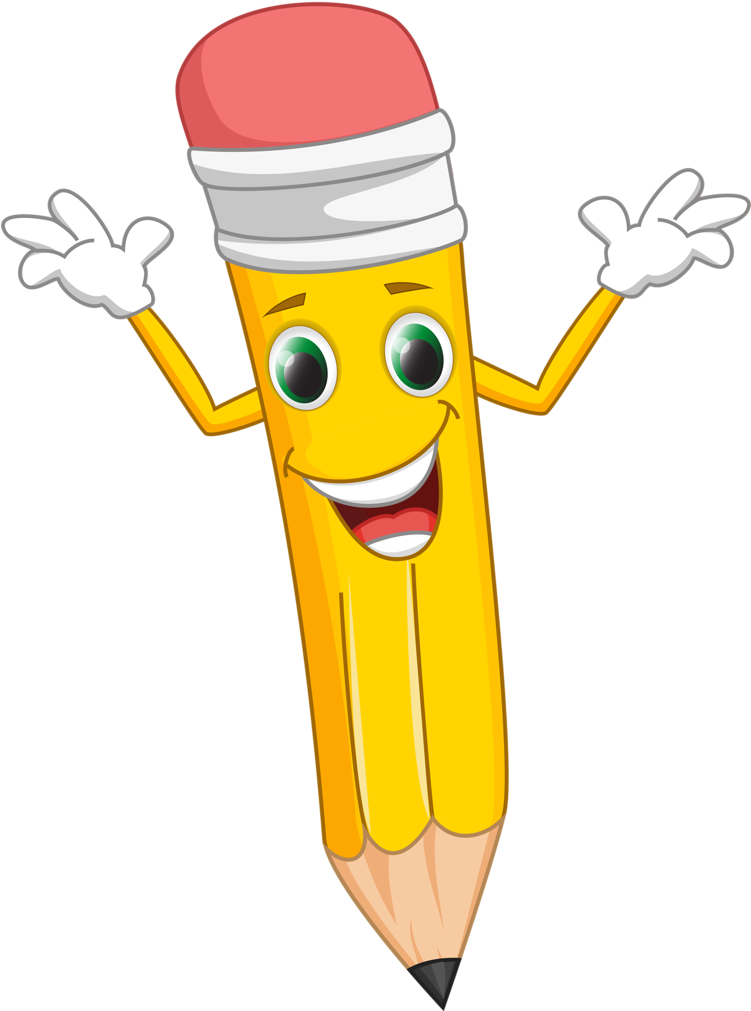 Download Funny Cartoon Pencil Vector Material - Cartoon Pencil PNG Image  with No Background 