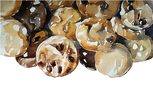 Drawing Cookies Watercolor - Watercolor Painting (600x450), Png Download
