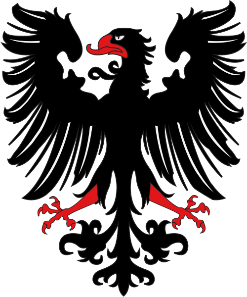 Eagle Black Logo Png Image, Free Download - Heraldic Eagle (500x600), Png Download