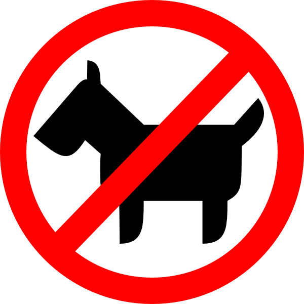 Sign No Animals Svg Clip Arts 600 X 600 Px (600x600), Png Download