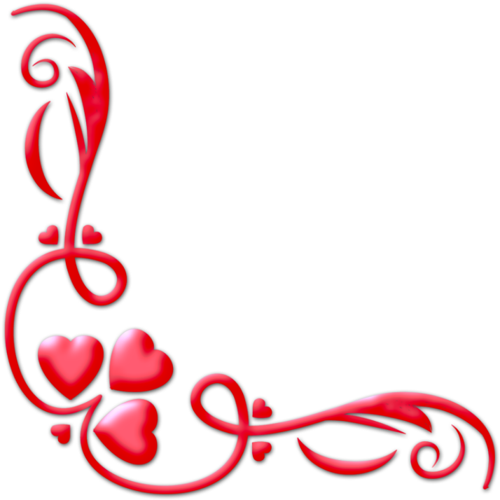 Valentine Corner Cliparts - Valentine Clipart Corner (1024x768), Png Download