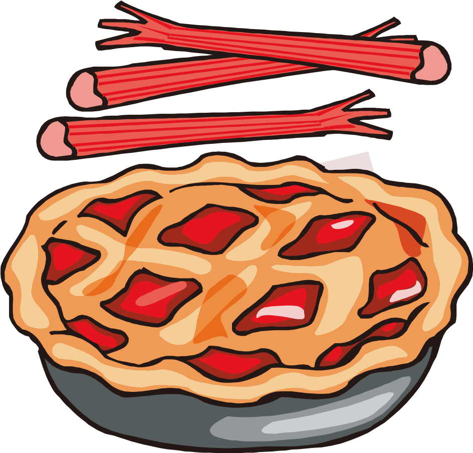 Pie Watercolor Png - Rhubarb Note Cards (pk Of 20) (1181x1181), Png Download