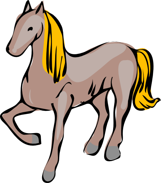 Cartoon Horse Svg Clip Arts 522 X 594 Px (522x594), Png Download