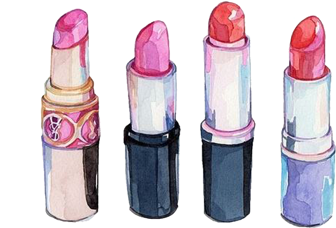 Chanel Lipstick Cosmetics Watercolor Painting Drawing - Lipstick Drawing Png (1500x1500), Png Download