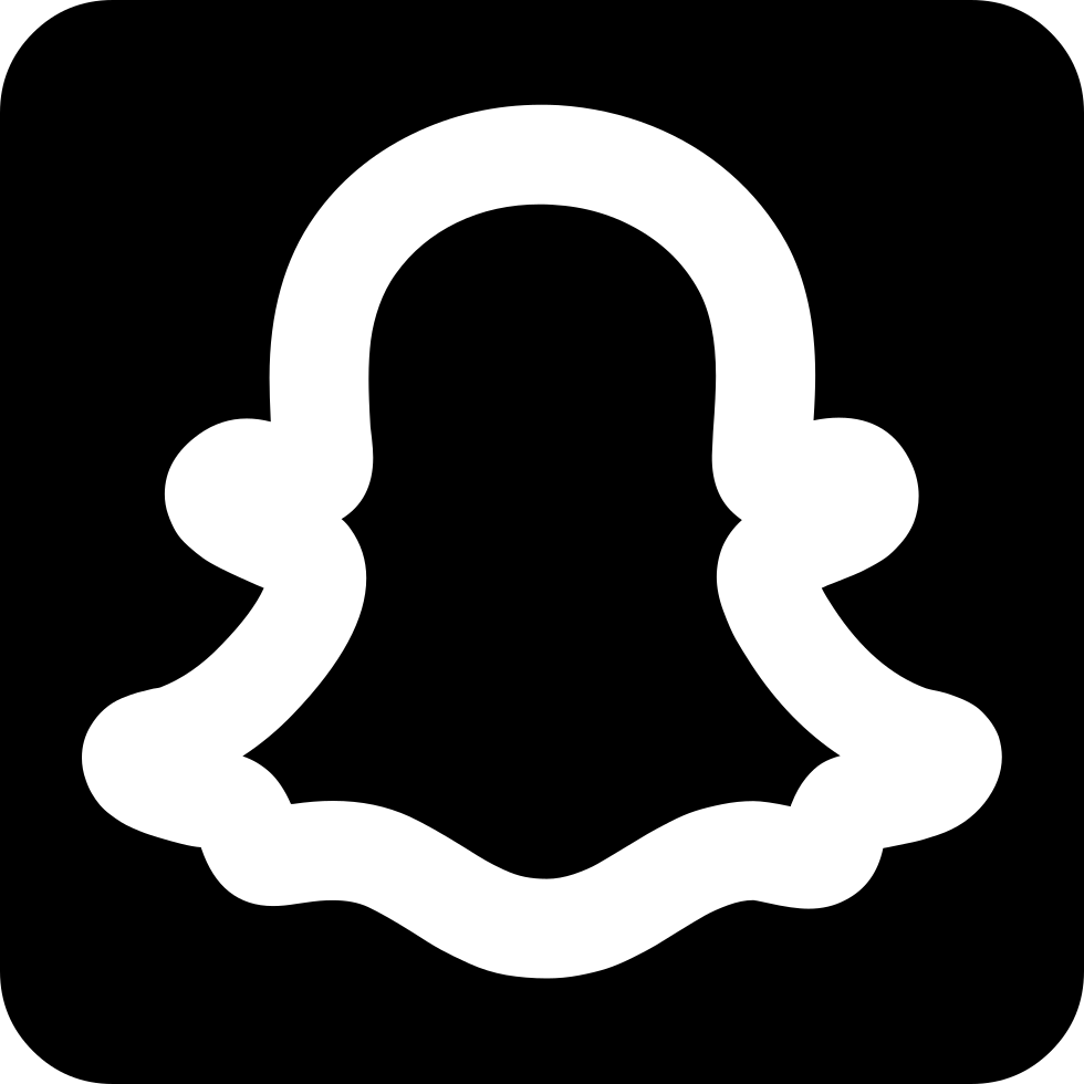 Snapchat Transparent Black And White - Snapchat White Logo Png (980x980), Png Download