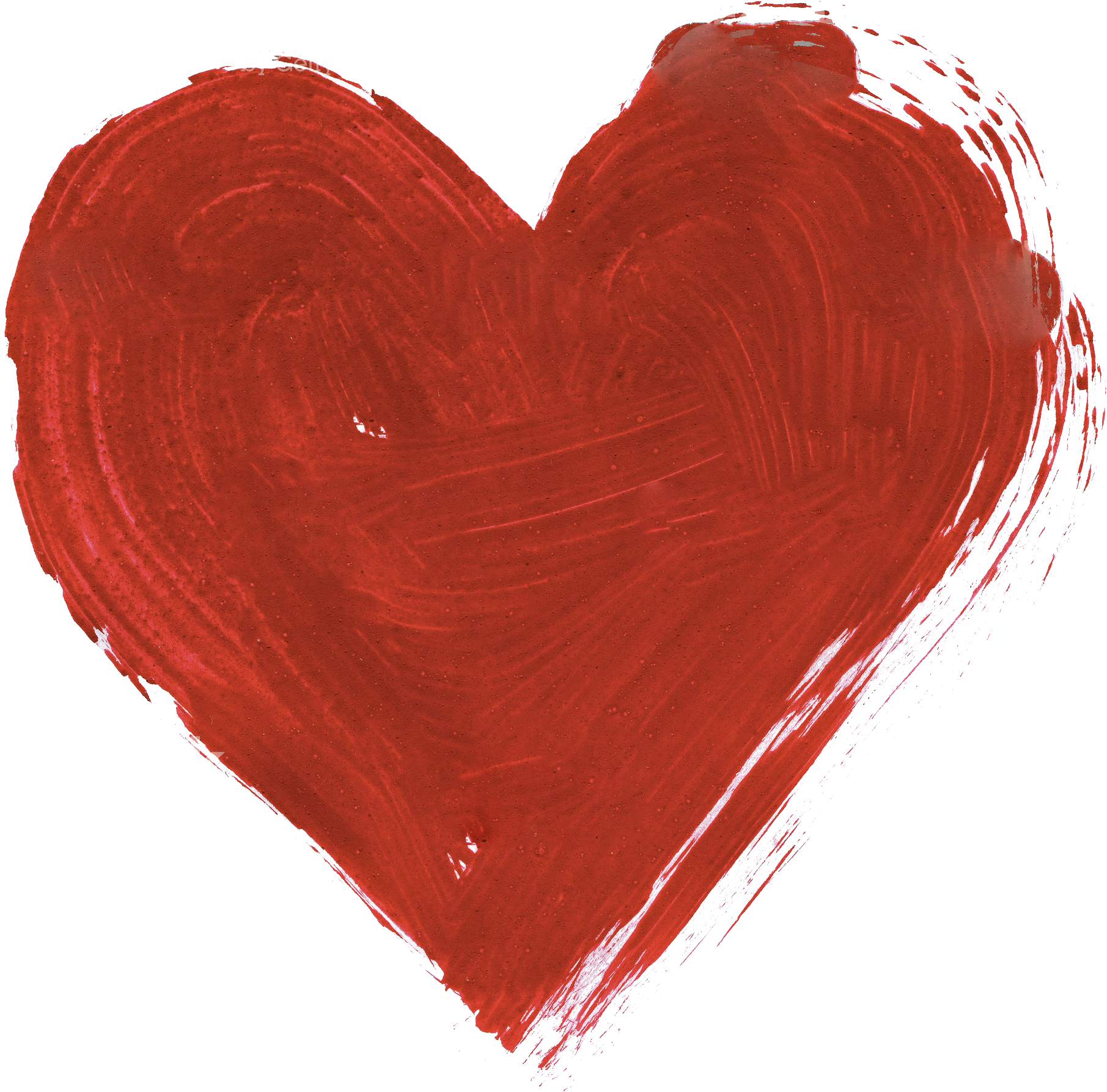 Image Free Red Png Image Peoplepng Com - Watercolor Heart Png (2048x2048), Png Download