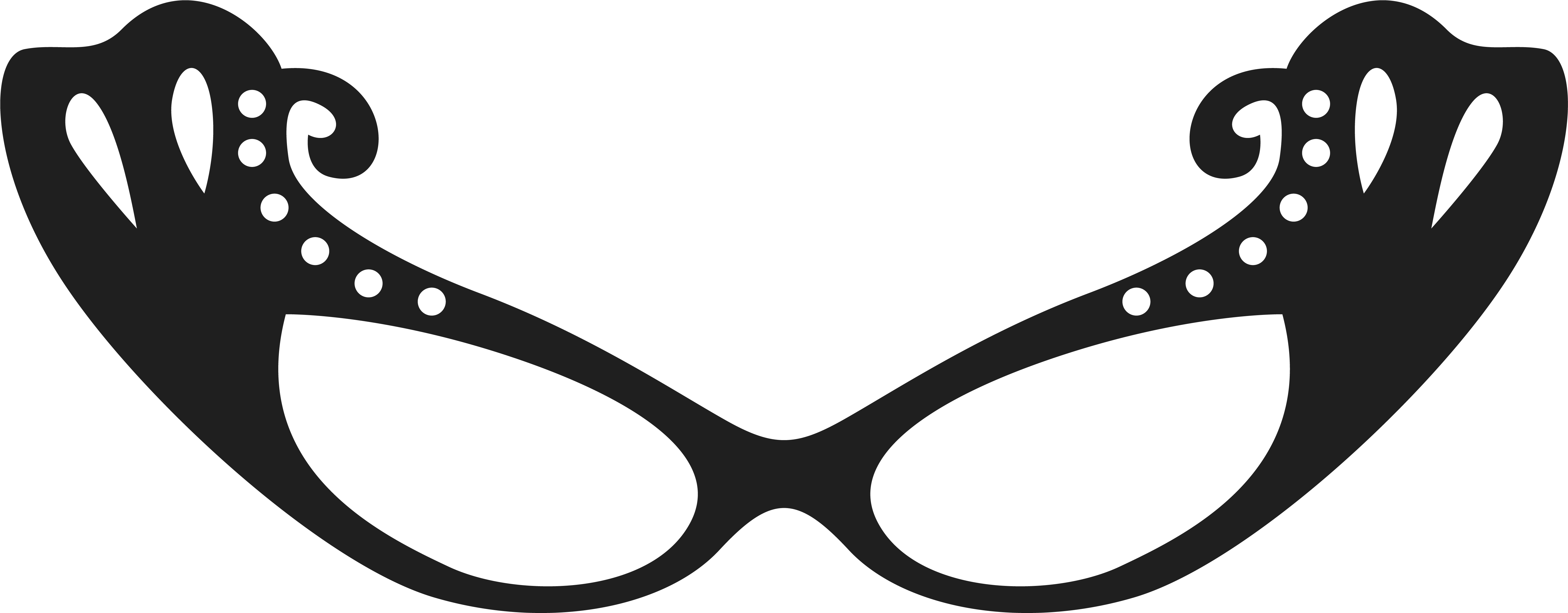 Movember Glasses Clipart Image - Funny Sunglasses Clipart (5852x2459), Png Download