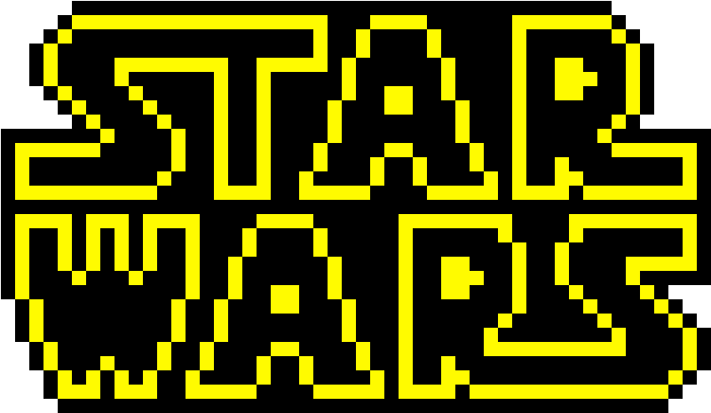 Star Wars Logo - Pixel Art (1200x800), Png Download