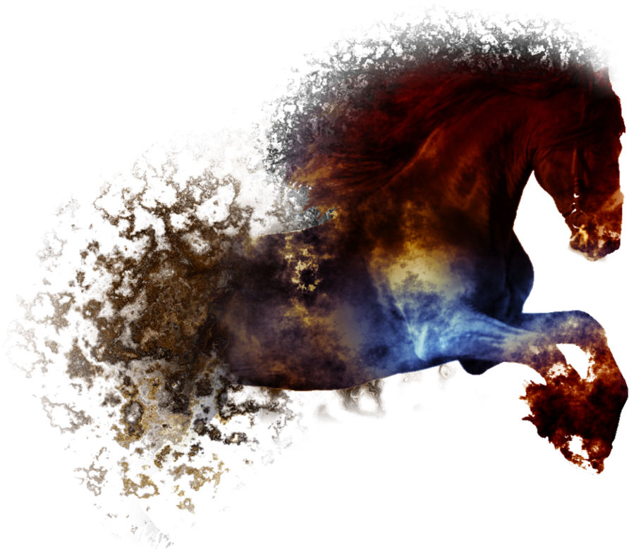 Go To Image - Horse Abstract Background (981x815), Png Download