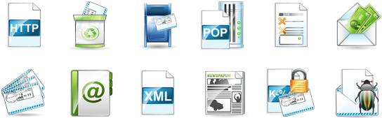 Sophistique Mail Icons - Ipsec (630x242), Png Download