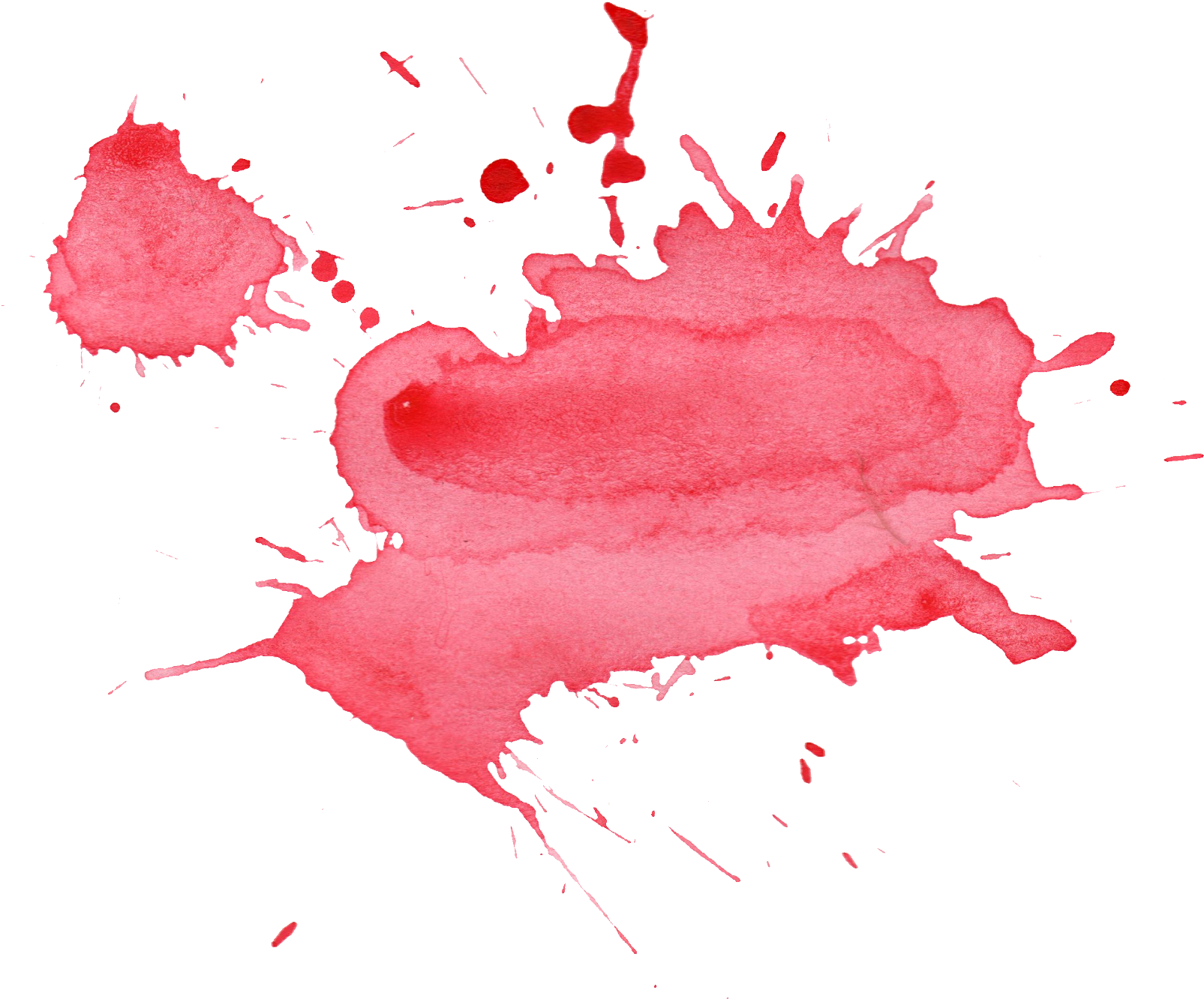 Free Download - Red Watercolor Stain Png (1761x1355), Png Download