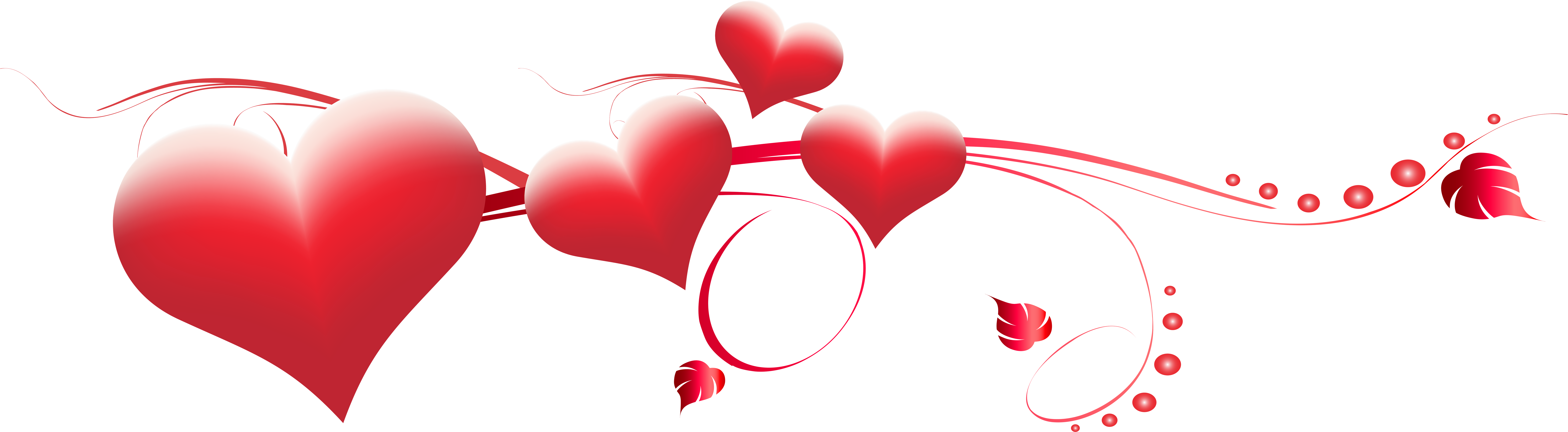 Download Valentine Free Png - Bordes De Corazon Png (8000x2473), Png Download