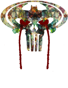 Watercolor Punisher Bat - The Punisher (674x518), Png Download