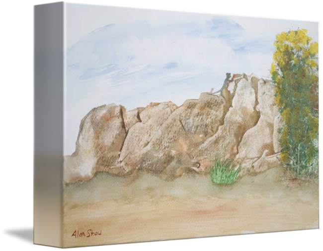 Animal On The Rocks - Clip Art (650x506), Png Download