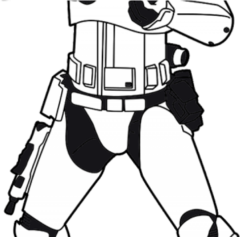 Star Wars Clipart Stormtrooper - Stormtrooper Clipart Black And White (640x480), Png Download