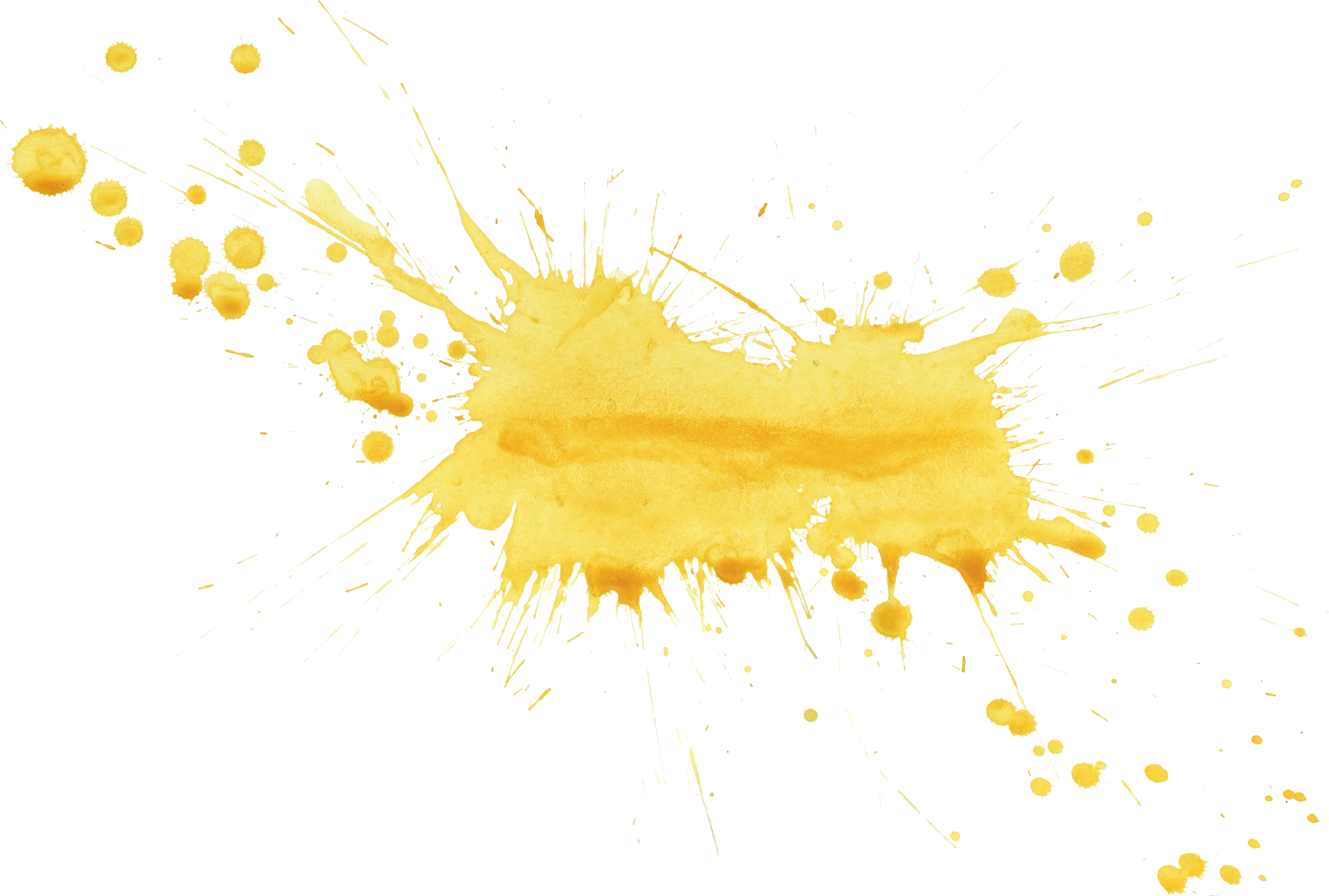 Watercolor Splatter Texture Png Clip Free Stock - Yellow Watercolor Splash Png (2939x1983), Png Download