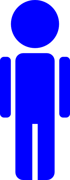 Blue Boy Stick Figure Svg Clip Arts 228 X 587 Px (228x587), Png Download