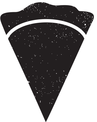 Slice Of Pizza - Black Pizza Slice Png (399x500), Png Download