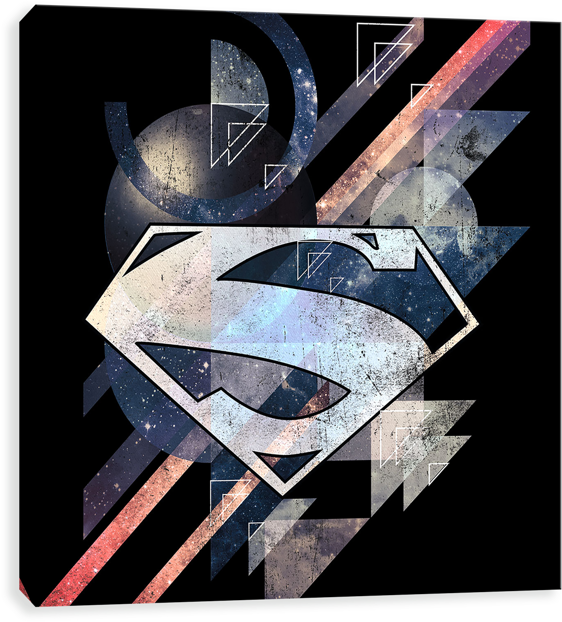 Superman Geometric Logo - Art Print: Dc Superman Comics: New '52' Stellar Geometry (500x500), Png Download
