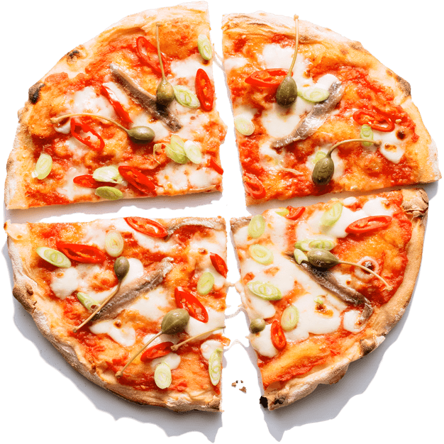 Silver Fox Pizza - Fox's Pizza Den (626x626), Png Download