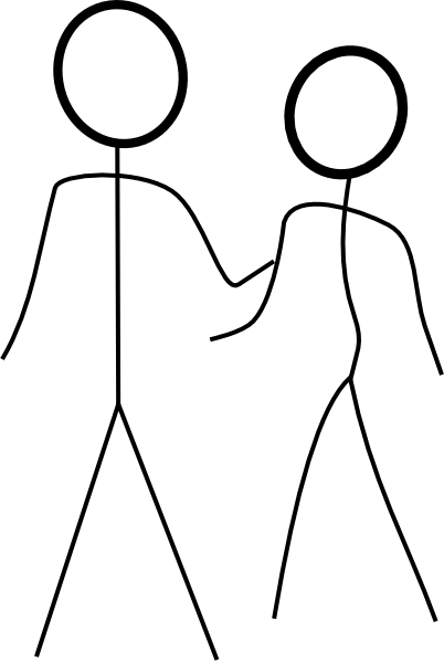 Couple Clipart Stick Figure - Clip Art (402x599), Png Download