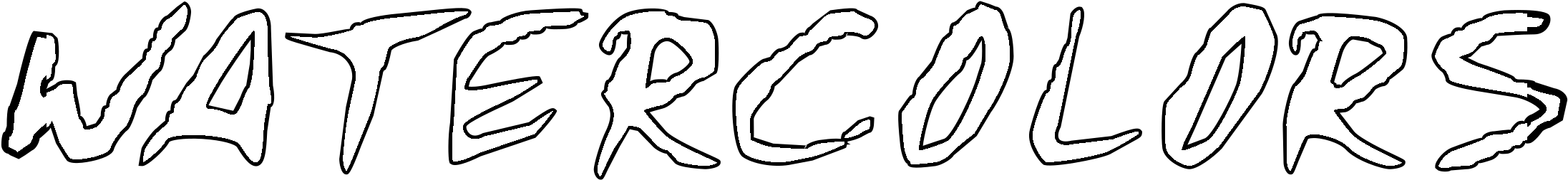 Watercolors Logo Black And White - Calligraphy (2400x2400), Png Download