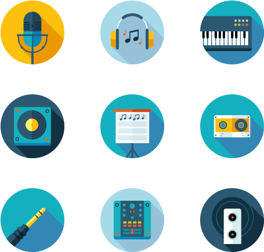 Music Vector Icon - Music Note Flat Design (600x564), Png Download