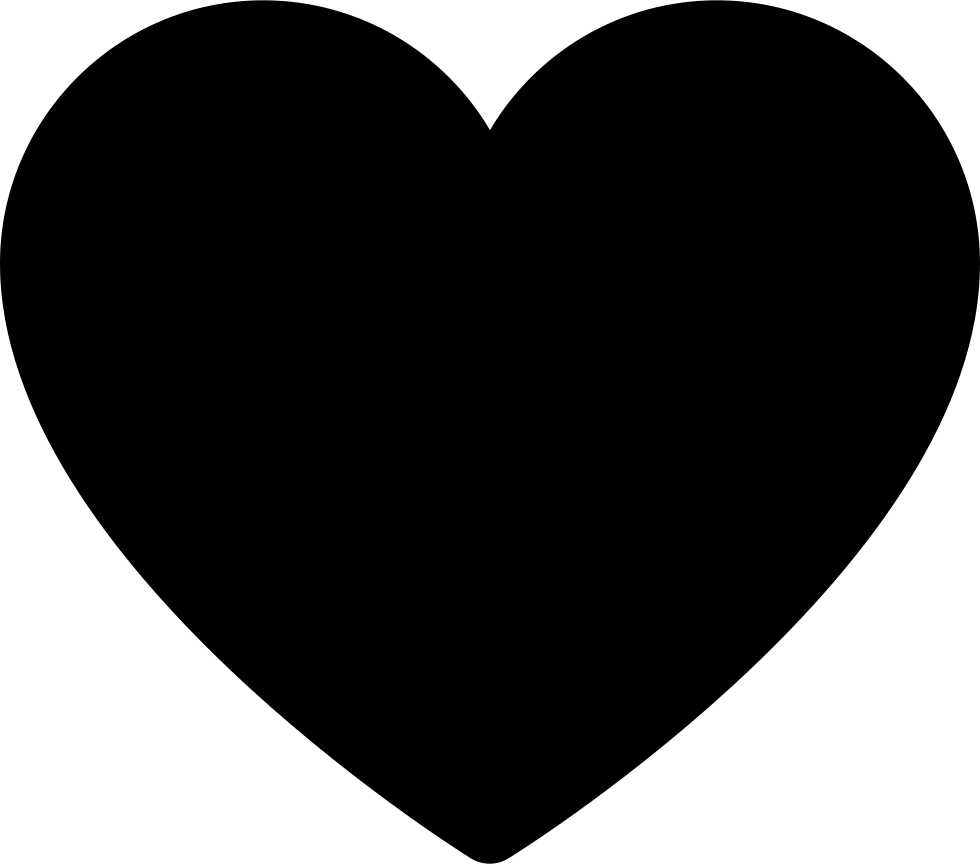 Download Solid Black Heart Clip Art At Clker - Heart Black ...