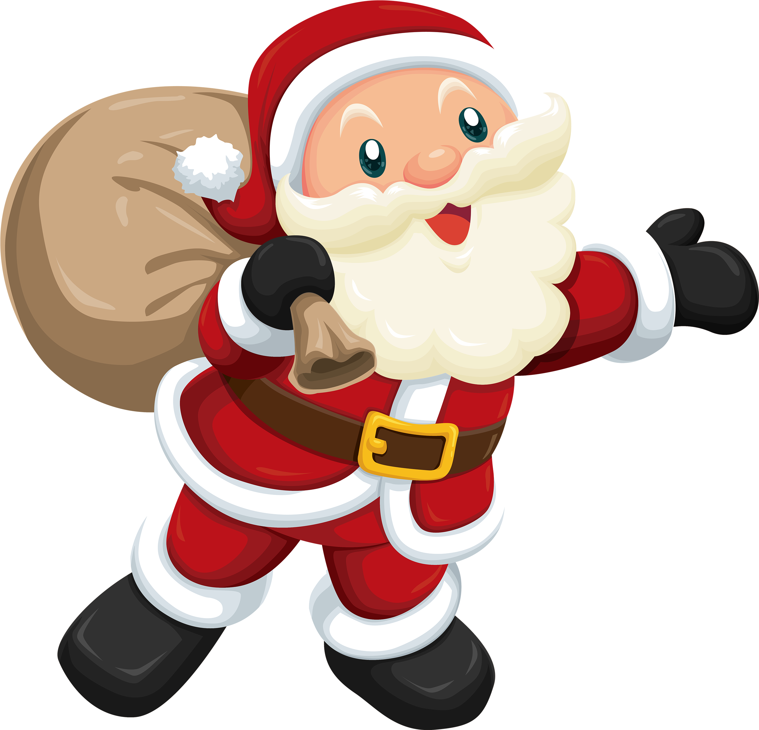 Cute Santa Claus Png - Cute Santa Claus Vector Png (2598x2500), Png Download