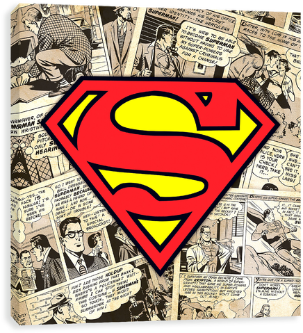 Superman Logo On Comics - Dc Comic Mighty Wallet For Men Boys - Superman (500x500), Png Download