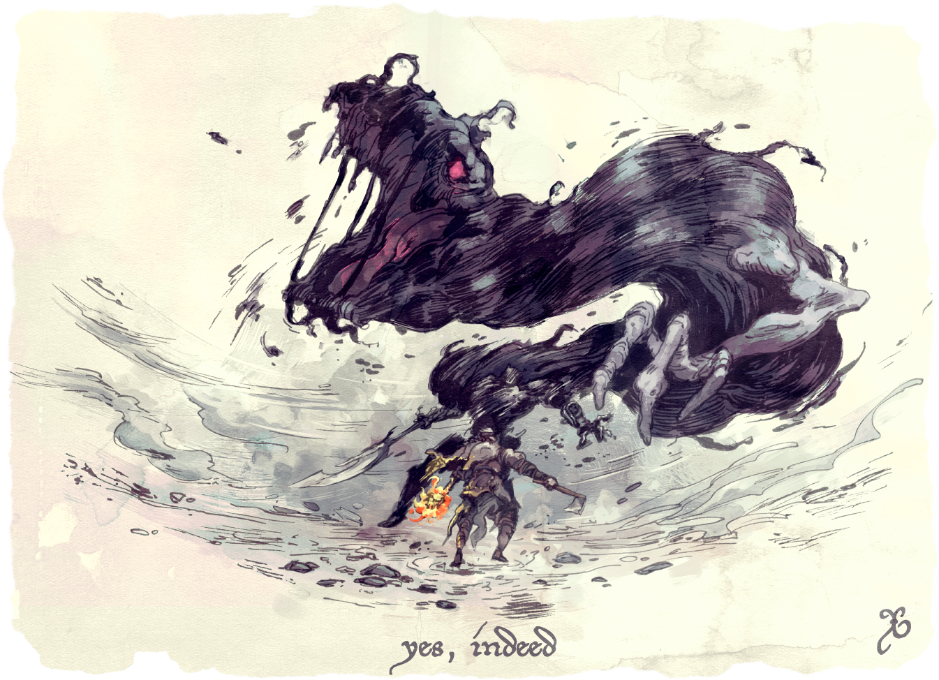 Dark Souls 3 Iudex Gundyr Art (1406x1000), Png Download