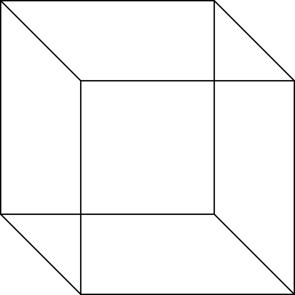 3d Cube Png - 3d Cube Png Line (995x995), Png Download