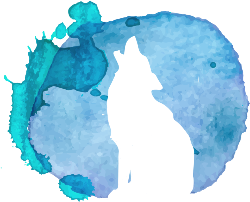 Banner Transparent Library Wolf By Aewin On Deviantart - Watercolor Painting (997x802), Png Download